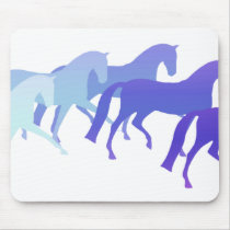 Many Horses (blues) mousepads by dogsandhorses Many Horses (blues) mousepads