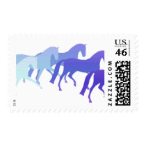 Many Horses (blues) postage