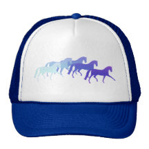 Many Horses (blues) Trucker Hats
