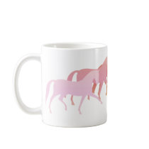 Many Horses  (pink to rust) mugs