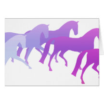Many Horses (purples) Greeting Card