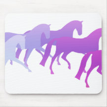 Many Horses (purples) Mouse Mat