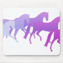 Many Horses (purples) mousepads by dogsandhorses Many Horses (purples) mousepads