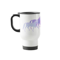 Many Horses (purples) mugs by dogsandhorses Many Horses (purples) mugs
