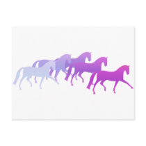 Many Horses (purples) postcards