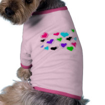 Many Little Neon Sketch Hearts Pet Clothes