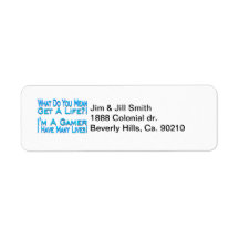 Many Lives Gamer Labels