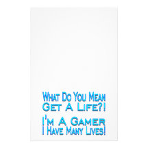 Many Lives Gamer Stationery Design