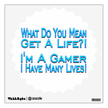 Many Lives Gamer Wall Decals