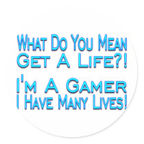 Many Lives Round Stickers