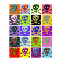 Many Pop Art Skulls t-shirts