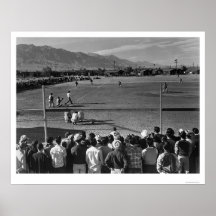 Manzanar Ansel Adams Baseball 1943 Poster