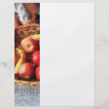 Manzanas y plátanos en cesta flyer a todo color