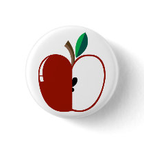 Manzanita Kokeshi Apple Pin buttons
