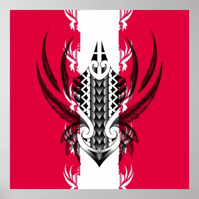 Maori art print with tattoos by MarkStorm