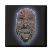 Maori Carved Mask - Magnet