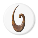 Maori Fish Hook - Rust magnets