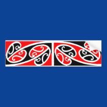 Maori Kowhaiwhai Pattern 2 Sticker bumper stickers