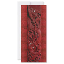 Maori Kupe Carving Rack Card Design