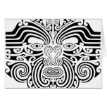 Maori Tattoo - Black and White Greeting Cards