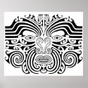 Maori Tattoo - Black and White Poster