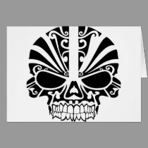 Maori Tattoo Mask Skull cards