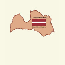 Map an Flag of Latvia Shirt