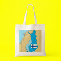 Map and Flag of Finland bags