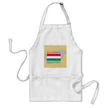 Map and Flag of Hungary Aprons