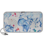 map blue water splash world map leaves portable speakers