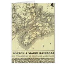 Map Boston and Maine Railroad 2 Greeting Card