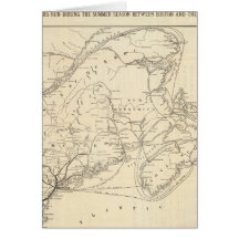 Map Boston and Maine Railroad Cards