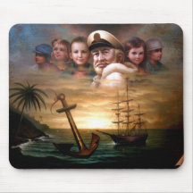 Map captain and five children of the American way Mouse Pads