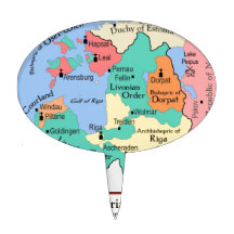 Map circa 1260 cake picks