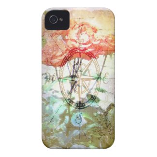 Map, Compass, Roses iPhone 4 Case