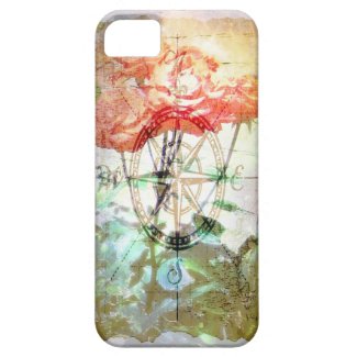Map, Compass, Roses iPhone 5 Case