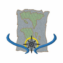 Map Crest embroidered shirts by ZazzleEmbroidery Map Crest embroidered shirts
