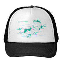 Map/FLAG British Virgin Islands Trucker Hats