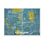 map glasgow city postcards