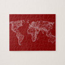 Map in red puzzles