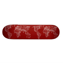 Map in red skateboard