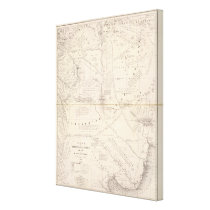 Map, Indian Territory South of the Pampas Region Gallery Wrapped Canvas