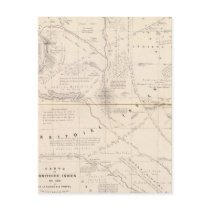 Map, Indian Territory South of the Pampas Region Postcard