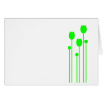 Map invitation floral tulip love flower green gree greeting card