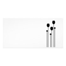 Map long invitation flower tulip black knows custom photo card