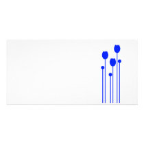 Map long invitation flower tulip love blue blue photo card