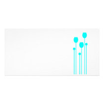 Map long invitation flower tulip love light blue photo greeting card