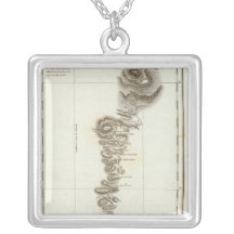 Map of Acapulco to Mexico City Custom Necklace