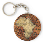 Map of AFRICA Parched Earth Collection Key Chain