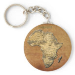 Map of AFRICA Parchment Collection Key Chains